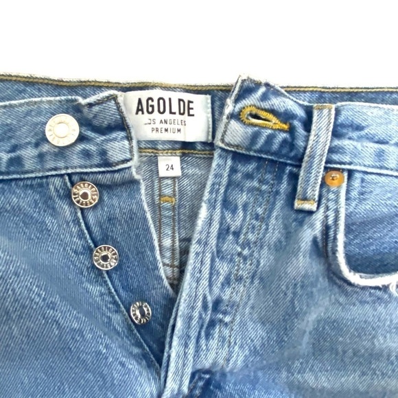 Agolde Parker Vintage Cut Off Denim Shorts - Picture 12 of 13